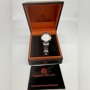 Giorgio Milano Chronograph Stainless Steel Men’s Watch – Box & Papers